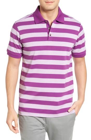 Men's Bobby Jones Candor Stripe Polo - Purple