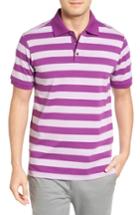 Men's Bobby Jones Candor Stripe Polo - Purple