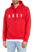 Men's Obey Anyway Hooded Sweatshirt, Size - Red