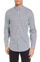 Men's Calibrate Trim Fit Geometric Sport Shirt - Blue