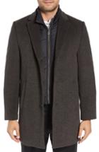 Men's Hart Schaffner Marx Kingman Modern Fit Wool Blend Coat With Removable Zipper Bib R - Brown