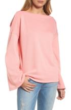 Women's Caslon Shoulder Detail Knit Top, Size - Pink