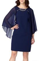 Women's Tahari Cape Sleeve Shift Dress