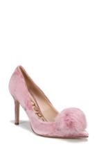 Women's Sam Edelman Haroldson Pump With Faux Fur Pompom M - Pink