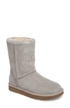 Women's Ugg Classic Short Sunshine Perforated Boot M - Grey