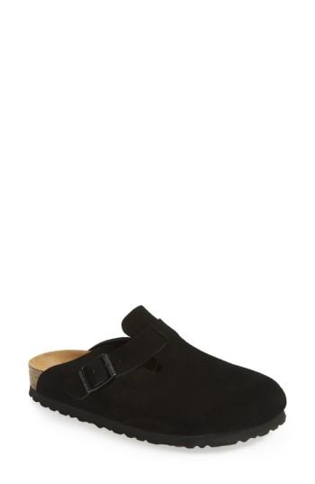 Women's Birkenstock 'boston' Soft Footbed Clog -7.5us / 38eu B - Black