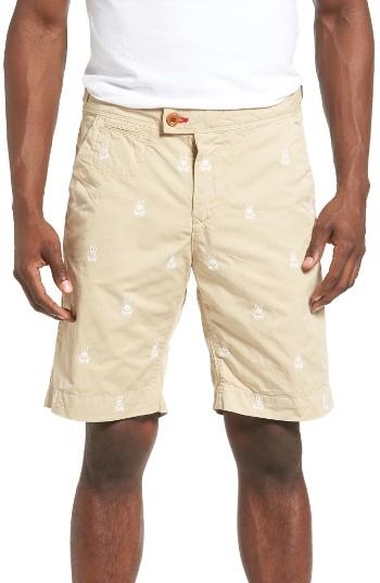 Men's Psycho Bunny Embroidered Shorts - Beige