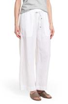 Women's Eileen Fisher Wide Leg Organic Linen Pants, Size - White