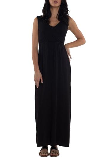 Women's Udderly Hot Mama Maddie Nursing Maxi Dress - Black