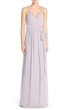 Women's Ceremony By Joanna August 'dc' Halter Wrap Chiffon Gown