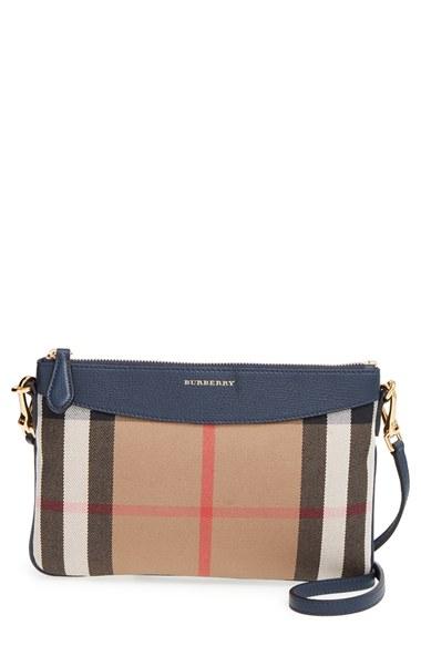 Burberry 'peyton - House Check' Crossbody Bag - Blue