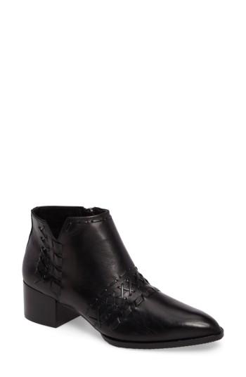 Women's Donald J Pliner Bowery Woven Bootie .5 M - Black
