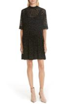 Women's Rag & Bone Gia Devore Leopard Spot Minidress, Size - Black