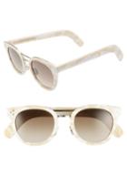 Women's Cutler And Gross 52mm Round Sunglasses - Ivory/ Gold Metal