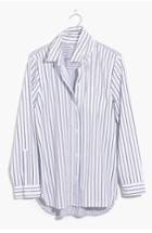 Women's Madewell Stripe Classic Ex-boyfriend Shirt - White