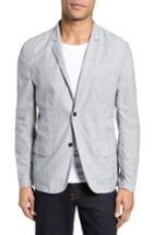 Men's Michael Bastian Stripe Cotton Blazer - Grey