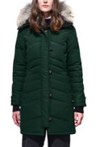 Women's Canada Goose 'lorette' Hooded Down Parka With Genuine Coyote Fur Trim, Size - Green
