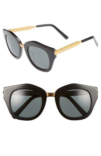 Women's Spektre Mon Amour 48mm Mirrored Sunglasses - Black/ Smoke