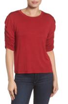 Women's Halogen Cinch Sleeve Tee, Size - Red