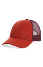 Men's Patagonia Text Logo Trucker Hat - Red