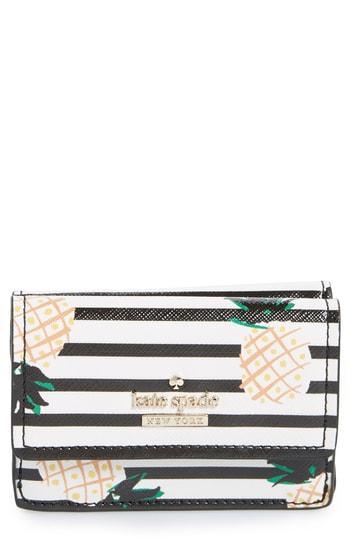 Women's Kate Spade New York Cameron Street - Kay Pineapples Glazed Canvas Wallet - Yellow