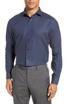Men's 1901 Trim Fit Solid Dress Shirt - 32/33 - Blue