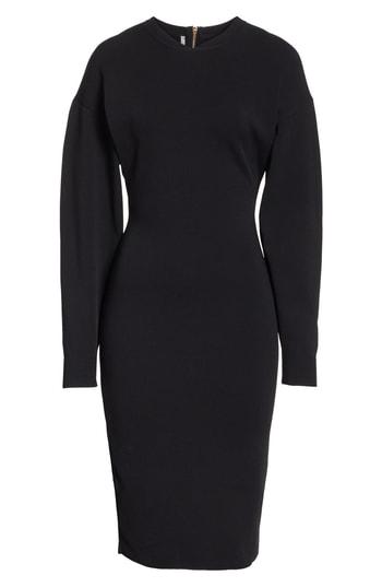 Women's Stella Mccartney Balloon Sleeve Milano Stitch Dress Us / 40 It - Black