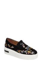 Women's Linea Paolo Fairfax Ii Embroidered Platform Sneaker .5 M - Black