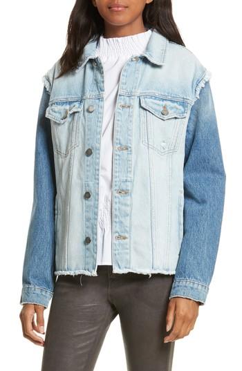 Women's Frame Le Reconstructed Denim Jacket - Blue