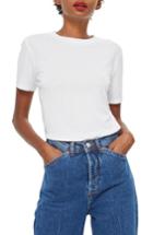 Women's Topshop Premium Clean T-shirt Us (fits Like 0) - White