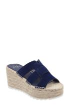 Women's Marc Fisher Ltd Robbyn Espadrille Wedge Sandal .5 M - Blue