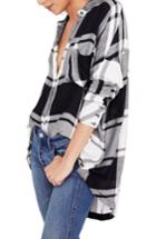 Women's Free People Oversized Plaid Tunic