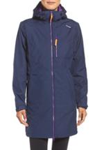 Women's Helly Hansen 'belfast' Long Waterproof Winter Rain Jacket - Blue