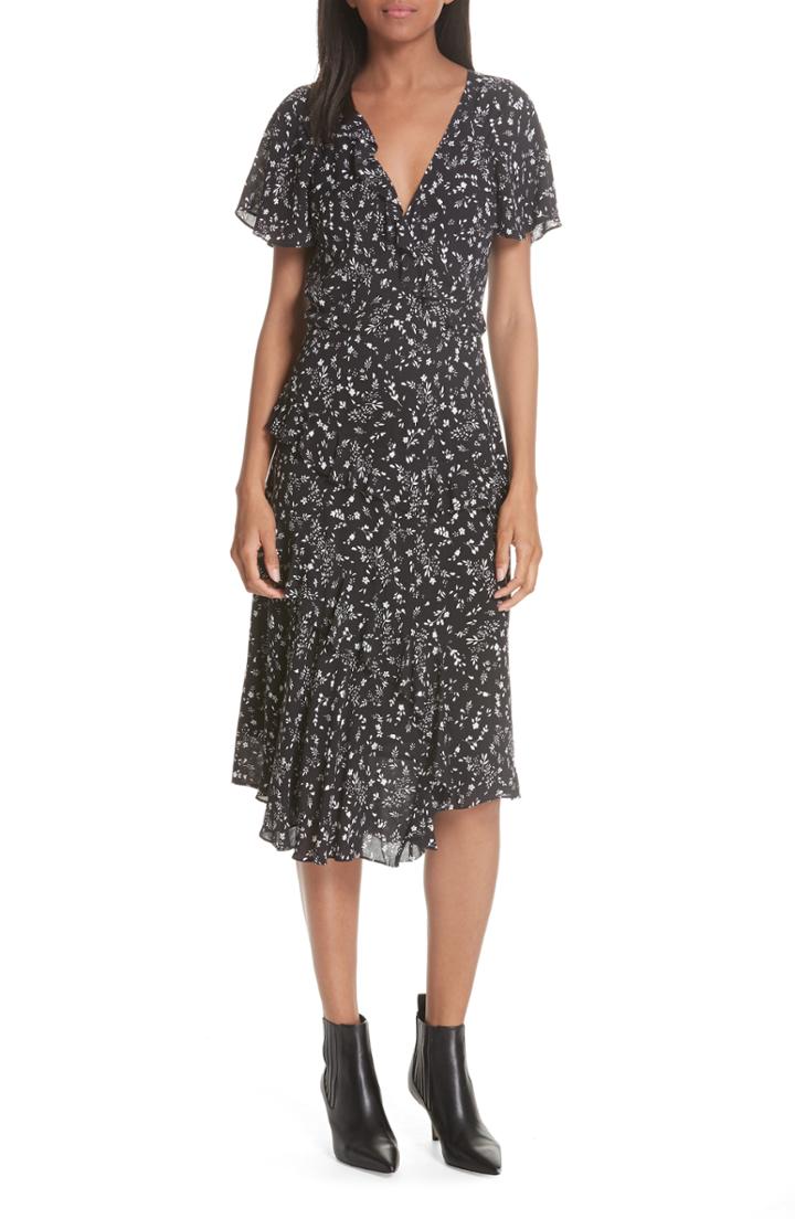 Women's Joie Orita Ruffled Floral Midi Dress