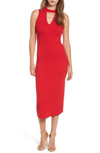 Women's Soprano Body-con Knit Dress - Red