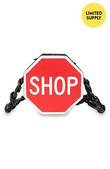 Moschino 'shop' Leather Shoulder Bag - Black