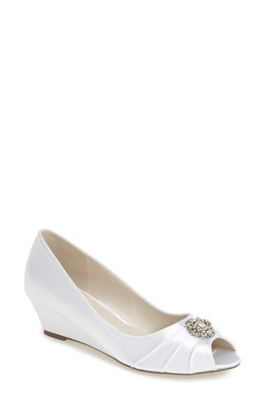 Women's Pink Paradox London 'coffee' Crystal Embellished Peep Toe Wedge