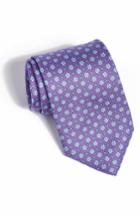Men's David Donahue Floral Silk Tie, Size - Purple