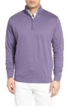 Men's Peter Millar Quarter Zip Pullover - Grey