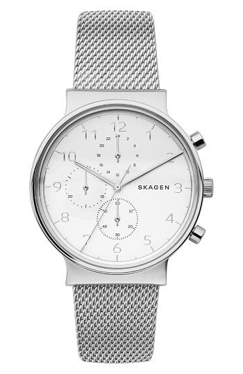 Men's Skagen Ancher Multifunction Mesh Strap Watch, 40mm