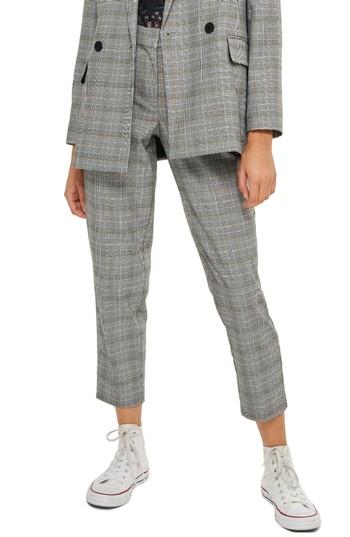 Women's Topshop Check Tapered Trousers