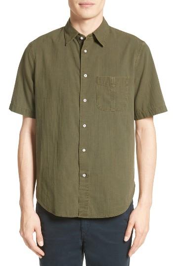 Men's Rag & Bone Standard Issue Beach Trim Fit Sport Shirt, Size - Green