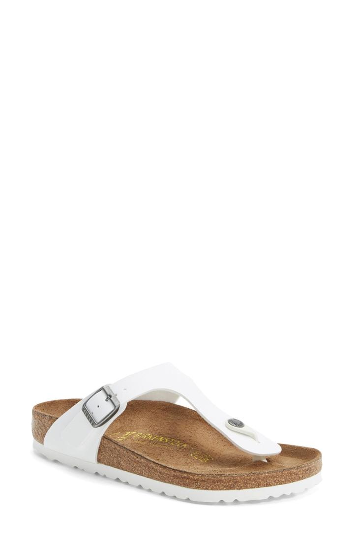 Women's Birkenstock 'gizeh' Birko-flor Thong Sandal -7.5us / 38eu D - White