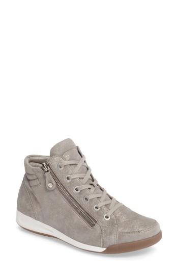 Women's Ara Rylee High Top Sneaker M - Grey