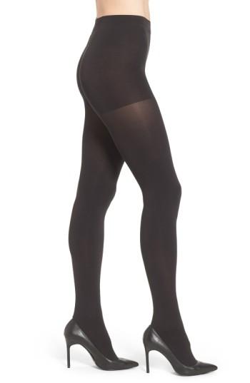 Women's Dkny 'super Opaque' Control Top Tights - Black