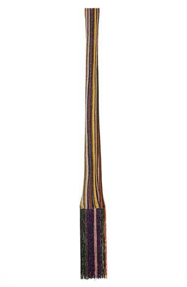 Women's Missoni Metallic Stripe Skinny Scarf