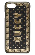 Gucci Guccy Logo Moon & Stars Leather Iphone 7 Case -
