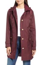 Women's Michael Michael Kors Missy Short Single-breasted Skirted Raincoat - Red