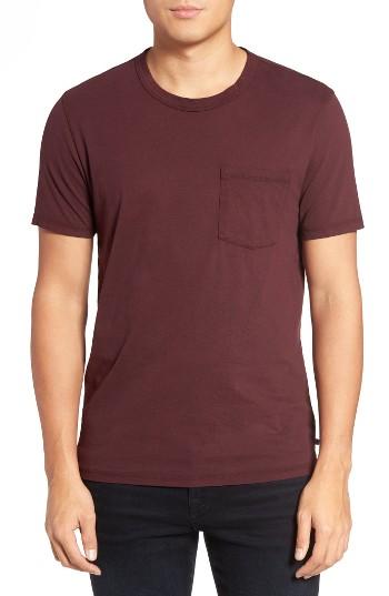 Men's James Perse Pocket T-shirt (s) - Burgundy