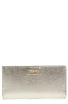 Women's Kate Spade New York 'cameron Street - Stacy' Textured Leather Wallet - Metallic